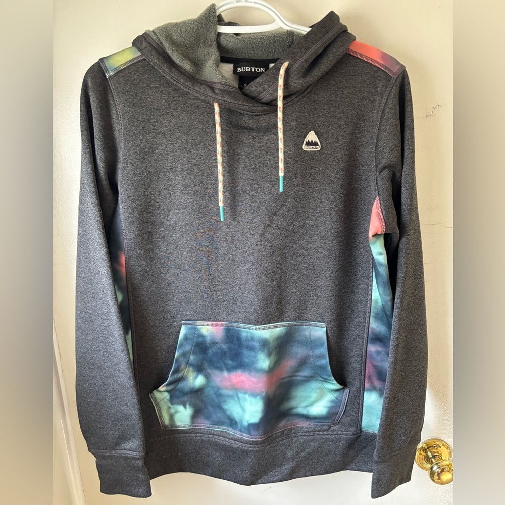 Burton women’s Gray Hoodie with Multicolor Accents